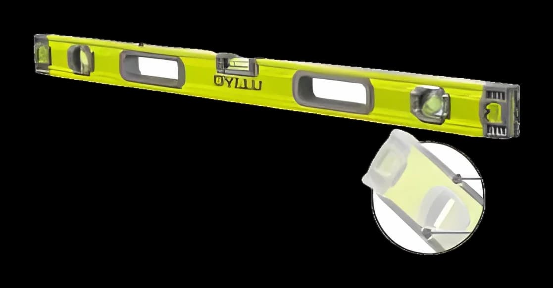 Spirit level with powerful magnets